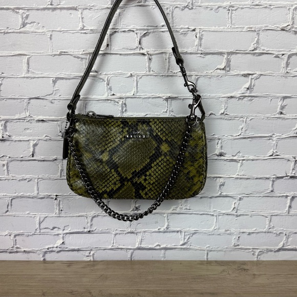 Coach Nolita 19 With Snake Print with a free unbranded chain NWT
